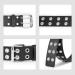 Double Grommet PU Leather Punk Belt for Women Men - 1.5 Wide 2 Hole Belts - A-Black - Fits Waist Up to 34 - Buy Online on SooperMarket.com