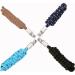 Merauno Lead Rope for Horse - Tie Rope in Various Stylish Designs Lead Rope Pony Donkey Goat with Panic Hook Black Blue Rose Gold Beige (Navy Blue Panic Hook) - Buy Online on SooperMarket.com