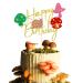 Arthsdite 1Pc Mushroom Cake Topper Mushroom Birthday Cake Decorations for Girls Boys Mushroom Snail Happy Birthday Decorations Theme Party Supplies