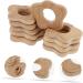 Didiseaon 10pcs Wooden Teething Pendant for Babies - Beech Wood Teether with Cartoon Design 5X6.3CM - Buy Online on SooperMarket.com