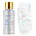 Body Glitter Gel White Holographic Mermaid Sequins Glitter for Body Face Eye Hair Lip Nail Concerts Party Festival Makeup DIY Art Long Lasting Waterproof