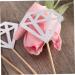 Vaguelly 150 Pcs Gold Diamond Topper Fruitcakes Wedding D cor Cake Diamonds Wedding Diamond Glitter Diamond Home Ornament Fruit Cake Glitter Wedding Cupcake Picks Commemorate Toothpick - Buy Online on SooperMarket.com