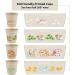Set of 4-4 oz Eco-Friendly Bamboo Cups for Kids with Adorable Children's Art - BPA Free Toddler Smoothie Cup - Shatter Proof Drinking Cups for Bathroom - Open Child Cup - Buy Online on SooperMarket.com