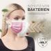 50 Disposable Face Masks Made in Germany | CE Certified | Breathable Triple Layer Filtration | Elastic Earloops | Raspberry Pink - Buy Online on SooperMarket.com