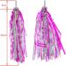 Kasteco 2 Pairs Bicycle Tassel Ribbons - Blue/Silver & Hot Pink/Silver | Bike Handlebar Streamers for Scooters - Buy Online on SooperMarket.com