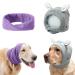YolentQuiet Ears for Dogs Anxiety Barking Dog Ear Covers Muffs Snood for Noise 2PCS Dog Ear Hearing Earmuffs Fireworks Protection Anti Anxiety Dog Hat for Medium to Large Dogs (Gray+Purple) Gray,Purple