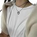 Shop Oralgos Fashionable Heart Pendant Necklace - Double-Layer Leather Cord Adjustable Women's Accessory - Buy Online on SooperMarket.com