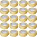20 Pcs 2 Ounce Aluminum Tin Jar 60 ml Refillable Containers Clear Top Screw Lid Round Tin Container Bottle for Cosmetic ,Lip Balm, Cream, Gold 2-Ounce