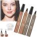 Glowly Secret Eyebrow Pen Glowly Secret Waterproof Natural Eyebrow Pen Glowly Secret 4 Tipped Precise Brow Pen 3D Microblading 4-Tip Eyebrow Pen Eyebrow Contouring Pen (01#+03#)