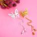 WLLHYF 4Pcs Silver Butterfly Hair Clips with Tassel - Elegant Hair Barrettes for Women, Perfect for Bride Wedding - Head Pieces Hair Accessories - Buy Online on SooperMarket.com