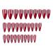 30 Pcs Halloween Press on Nails - Red Long Stiletto Fake Nails with Cat's Eye Design | Stick on Almond Style for Women | Perfect Holiday Nail Art - Buy Online on SooperMarket.com