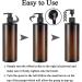 Yalbdopo 2PCS 500ml/17oz Empty Refill Plastic Lotion Cream Black/White Pump Packing Bottles Shampoo Body Washing Shower Gel Storage Holder Container Toiletries Liquid Vial Jars (Brown) - Buy Online on SooperMarket.com