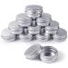 Redamancy 10 Pcs Aluminium Tins Jars Aluminium Empty Containers 15 ml Aluminium Tin Jars with Screw Lids Empty Cosmetics Container Pots for Lip Balm Cream Candles Cosmetics (Silver)