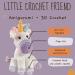LEISURE ARTS Little Crochet Friend Animals Crochet Kit - Easy Animal Crochet for Kids & Adults - Includes Yarn & Instructions - 8 Amigurumi Unicorn - Buy Online on SooperMarket.com