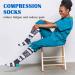 Actinput 4 Pairs Compression Stockings for Men & Women - Colorful Support Socks for Sports Travel & Work - Blue S-M - Buy Online on SooperMarket.com