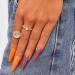 Sethexy Long Shiny Orange Ballerina Press-On Nails | 20pc Acrylic Coffin Nail Tips for Women & Girls | Bling Glitter False Fingernails - Buy Online on SooperMarket.com
