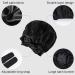 2 PCS Silk Bonnets for Black Women - Reversible Satin Hair Wrap Cap for Sleeping & Showering | Adjustable Satin Night Cap for Long Curly Hair - Black & Wine Red - Buy Online on SooperMarket.com