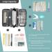 Vnieetsr Large Pencil Case Big Capacity Pencil Bag Large Storage Pouch 3 Compartments Desk Organizer Marker Pen Case Simple Stationery Bag Pencil Holder (Gray) - Buy Online on SooperMarket.com