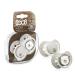 LOVI Dynamic Pacifier 6-18 Months - Silicone BPA-Free Buddy Bear Collection - 2 Pack Grey | International Shipping Available - Buy Online on SooperMarket.com