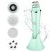 4 in 1 Facial Cleansing Brush - Electric Face Spin Brush with 4 Replacement Heads for Cleaning Exfoliating Massaging (Green)