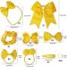 45Pcs Yellow School Girls Hair Accessories Kit - Bow Headband, Clips, Ponytail Holder - Birthday Gift Set for Girls - Buy Online on SooperMarket.com