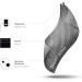 Buy Stryve Gym Towel+ Silver Gray - Antibacterial Anti-Slip Fitness Towel with Magnetic Clip & Bag 105x42.5 cm - Perfect for International Shipping - Buy Online on SooperMarket.com