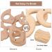 Rosewinec 6-Piece Wooden Baby Bite Ring Set | Handmade DIY Jewelry & Craft | Safe Wooden Figures for Baby's Early Development - Buy Online on SooperMarket.com