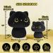 Mewaii 14'' Moon Eyes Cat Mushroom Pillow Plush - Cuddly Black Cat Stuffed Animal Toy - 14 Inch - Buy Online on SooperMarket.com