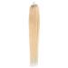 Loop Micro Ring Remy Human Hair Extension Straight Color Bleach Blonde #613 18 inch 50 Strands 0.5g/strand