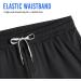 Maamgic Men's Workout Shorts - Soft Stretch Running Gym Athletic Shorts with Zip Pockets - Black - Large - Buy Online on SooperMarket.com
