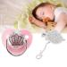 Bling Baby Pacifier - Rhinestone Crown | Ultra Soft Silicone Infant Dummy (Size M Pink) | Safe & Stylish for Your Baby - Buy Online on SooperMarket.com