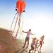 HENGDA KITE: Large Easy Flyer Octopus Kite for Kids - 31 Inches Wide - Perfect for Beach or Park - Orange & Purple - Buy Online on SooperMarket.com