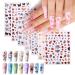 AIMEILI 30 Sheets Colorful Butterfly Flower 3D Nail Art Stickers - Self-Adhesive Nail Decoration - Buy Online on SooperMarket.com