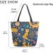 Cute Forest Fox Floral XL Canvas Tote Bag for Gym, Beach & Travel - Buy Online on SooperMarket.com