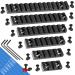 FANGOSS Mloc Picatinny Rails Set, 3 5 7 9 11 13 Slot Aluminum Mlock Picatinny Rail Section Accessory with 13 T-Nuts & Screws, 3 Allen Wrench - 6 Pack