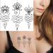 Dopetattoo 6 Sheets Temporary Tattoo Lotus Unalome Tattoo Lotus Flower Tattoo Fake Tattoos for Women Men Girls Neck Tattoo Hand Tattoory tattoo for Neck Arm Chest for Woman