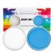 Professional make-up Mardi Gras Set Water Current 30g x 2 Colors Larger make-up colors carnival make for Halloween carnival or cladding party white + blue