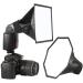 waka Flash Diffuser Light Softbox, 2 Pack Speedlight Softbox Collapsible with Storage Pouch - 8" Octagon Softbox + 8"x6" for Canon, Yongnuo and Nikon Speedlight