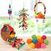 17-Piece Bird Parakeet Toy Set | Swing, Chew, Climb, Hang | Coconut Cage Toys for Cockatiels, Conures, Finches, Budgies | Lovebird Accessories - Buy Online on SooperMarket.com