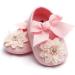 Cute Baby Girl Flower Shoes + Headband Set | Non-Slip Soft Toddler Shoes for Special Occasions | Christening and Wedding Party Shoes | 6-12 Months | Color Pink - Buy Online on SooperMarket.com