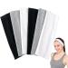 Sularpek 6 Pack Yoga Head Bands Elastic Headband Welding Hair Bands Hairband Women D n Summer Soft Hair Ripe For Women Yoga Workout Fitness Head Bands Black and White