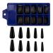 SAVITA 100Pcs Extra Long Press on Nails Acrylic Artificial Fake Nails Coffin Long Ballerina Full Cover False Nails for Nail Art Nail Salon Supplies (Black)