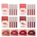 YUECI 16 LipGloss set Matt Matte Velvet Vier-Box-Lippergloss-Set Kussechter Nursing Lipstick 12h Halt without drying out lipstick lipstick 1 piece (1 Pack) 16 colors