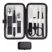 Nail clippings set manicure set men manicure kit with portable travel suitcase nail-knit-kit personal care tools kit men grooming kit gift for husband friend family black white