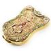 Antique-Like Compact Mirror By Jinvun: Durable Travel Purse Makeup Mirror With Luxury Vintage Design  Shield Shape  Magnification & Clear Reflection-Unique Jewellery Gift Gold02