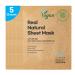 varuza K-Beauty Real Natural Sheet Mask with Blue Ampoule with Unbleached & Non-fluorescent sheet EWG Verified Non-GMO Cruelty Free No Artificial Fragrance Firming Even Skin Tone Made in Korea (5 PACK BLUE AMPOULE) 5 ...