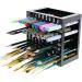 U.S. Art Supply 96 Hole Plastic Pencil & Brush Holder - Desk Stand Organizer Holding Rack for Pens  Paint Brushes  Colored Pencils  Markers 96-Hole Single Level - Buy Online on SooperMarket.com