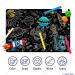 Merka Kids Coloring Placemats Set - 4 Reusable Mats with Chalks, Space & Alphabet Design - Buy Online on SooperMarket.com