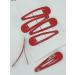 6 PCS Metal Snap Hair Clips - Red Hair Grips 5CM Long - Buy Online on SooperMarket.com