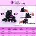 Rollingsurfer Adjustable Inline Skates - Full Light Up Wheels - Beginner Roller Blades for Kids & Adults - Pink - Large Size (5-9) - Buy Online on SooperMarket.com